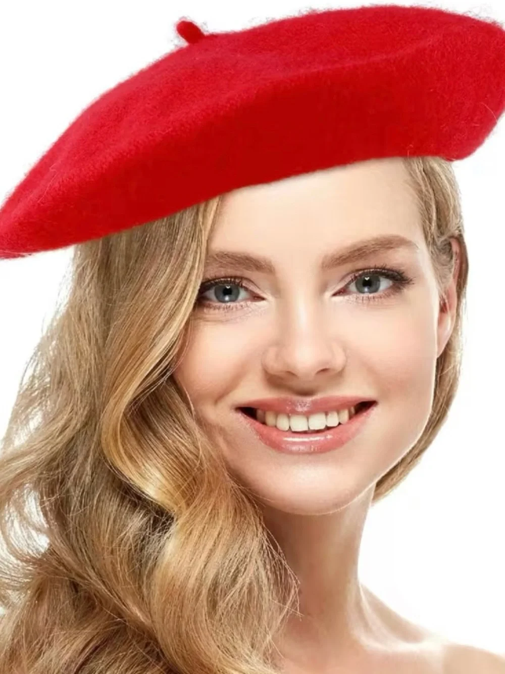 4 Felt French Berets Costume Set in Blue Red Yellow Green NWT